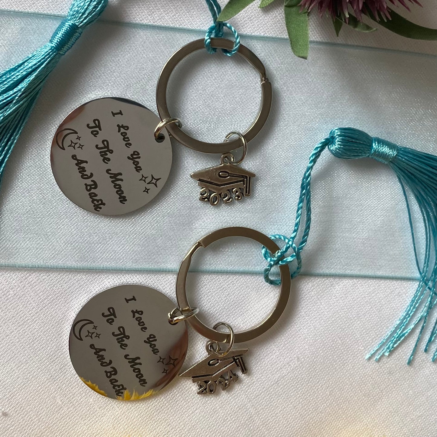 Graduate Keychain with 2023 or 2024 charm
